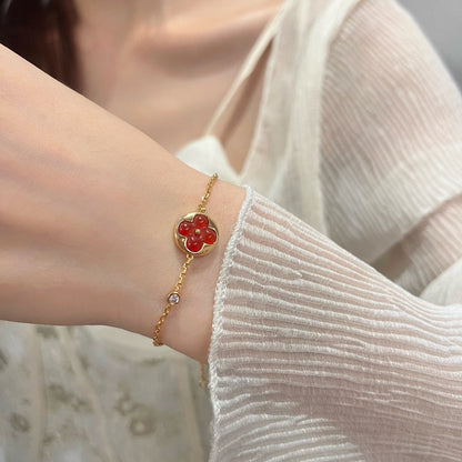 [RAFFINE]SUN PEDANT CARNELIAN BRACELET