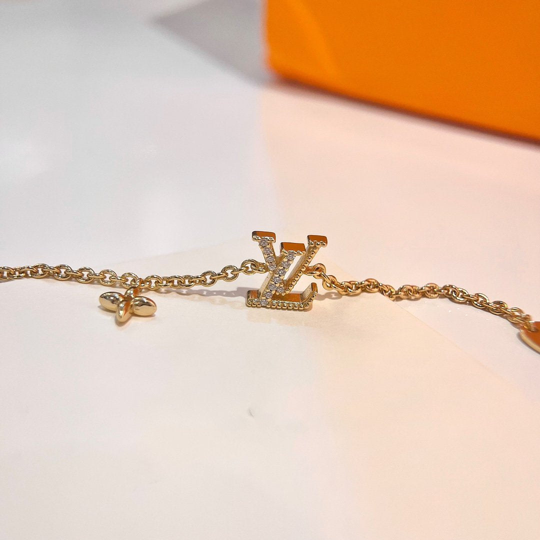[RAFFINE]LOGO STAR MOTIF GOLD BRACELET