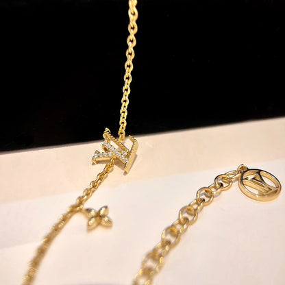 [RAFFINE]LOGO STAR MOTIF GOLD BRACELET