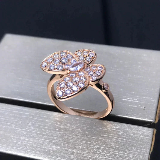 [RAFFINE]BUTTERFLY PINK GOLD DIAMOND RING
