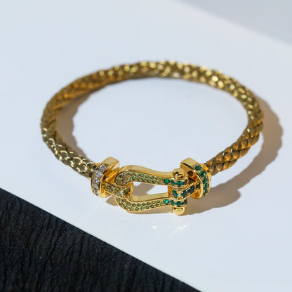 [RAFFINE]FORCE 10 GOLD GREEN DIAMOND PAVED