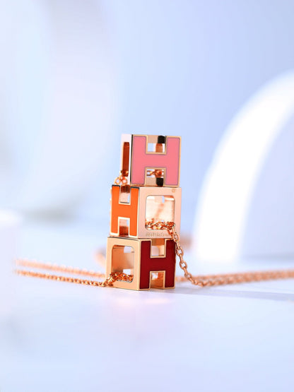 [RAFFINE]H CAGE PINK GOLD NECKLACE