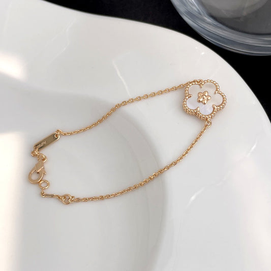 [RAFFINE]LUCKY SPRING ROSE GOLD MOP BRACELET