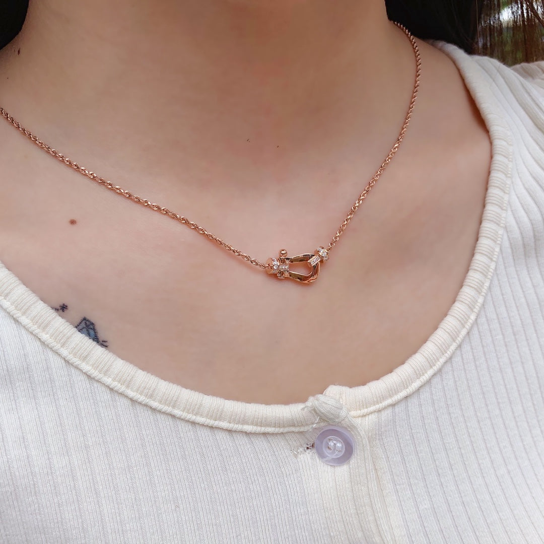 [RAFFINE]FORCE 10 PINK GOLD DIAMOND NECKLACE