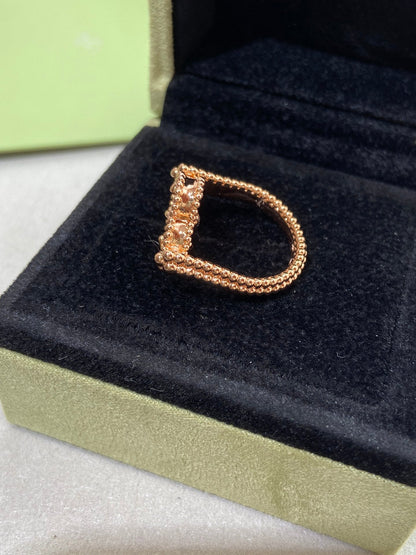 [RAFFINE]CLOVER RIVERSIBLE PINK GOLD RING