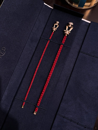 [RAFFINE]FORCE 10 HALF DIAMOND PINK GOLD RED CORDERI LARGE AND MEDIUM MODEL