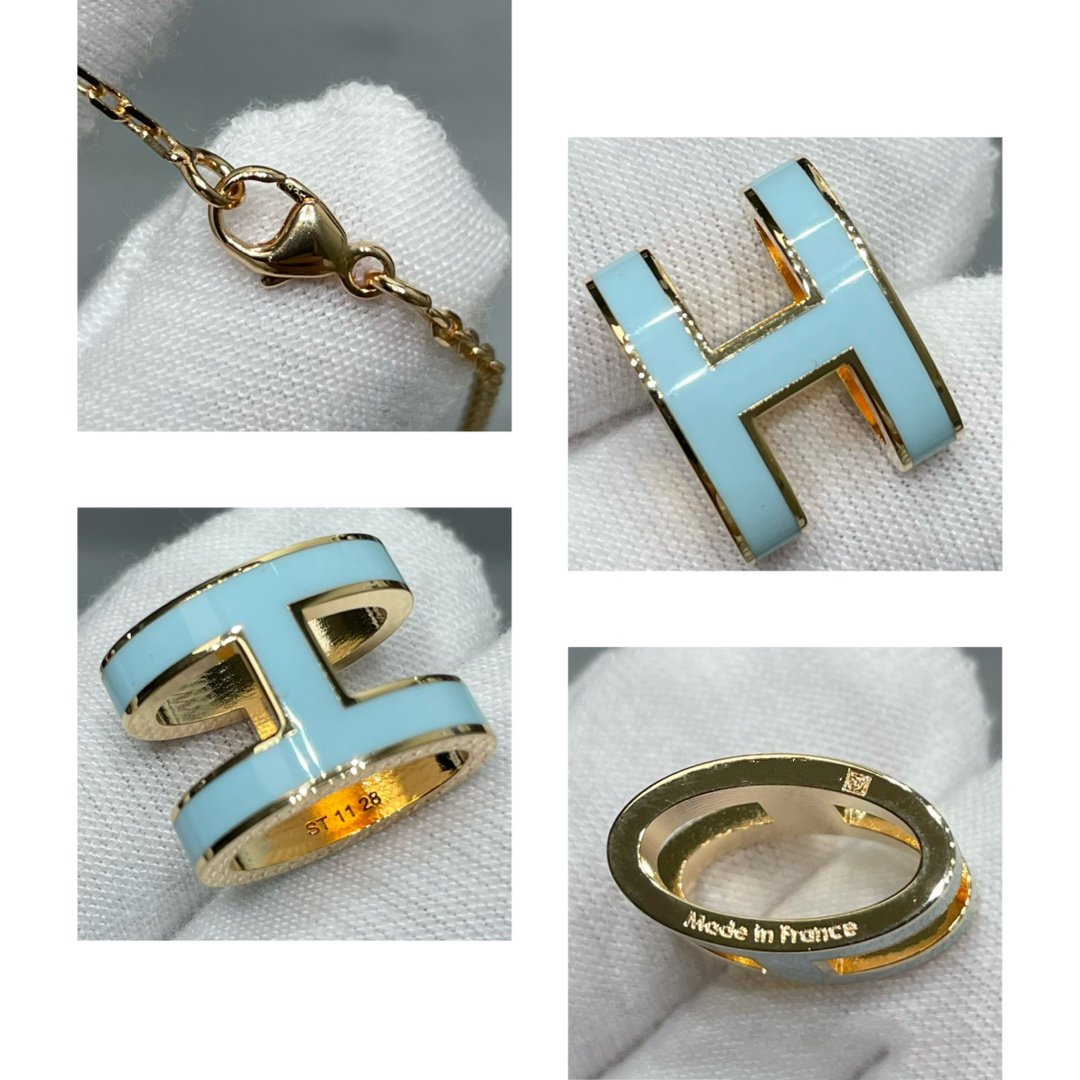 [RAFFINE]POP H SKY BLUE NECKLACE
