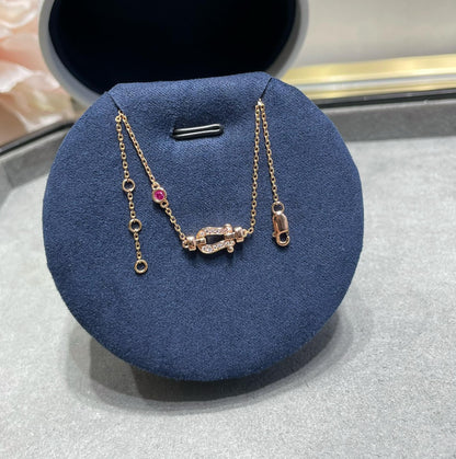 [RAFFINE]FORCE 10 DIAMOND CHAIN LINK PINK GOLD BRACELET