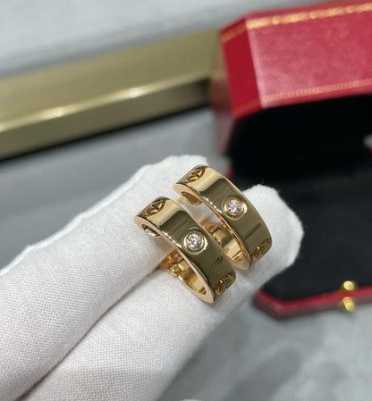 [RAFFINE]LOVE 5.5MM 1 DIAMOND EARRINGS