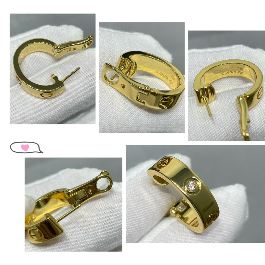 [RAFFINE]LOVE 5.5MM 1 DIAMOND EARRINGS