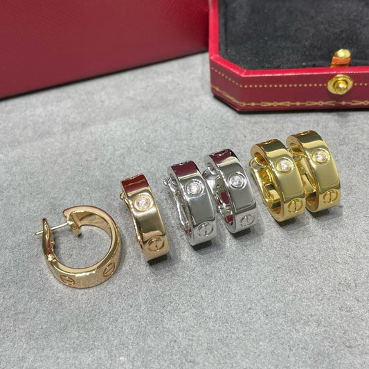 [RAFFINE]LOVE 5.5MM 1 DIAMOND EARRINGS