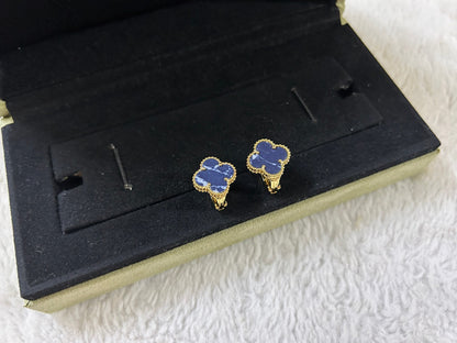 [RAFFINE]CLOVER PIETERSITE MEDIUM STUD EARRINGS