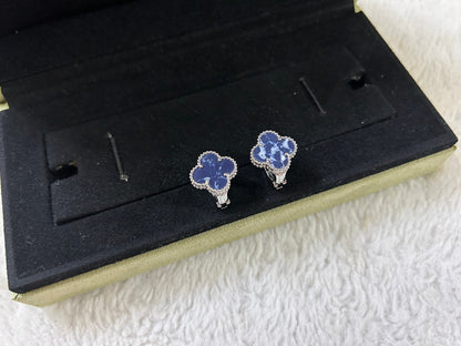 [RAFFINE]CLOVER PIETERSITE MEDIUM STUD EARRINGS