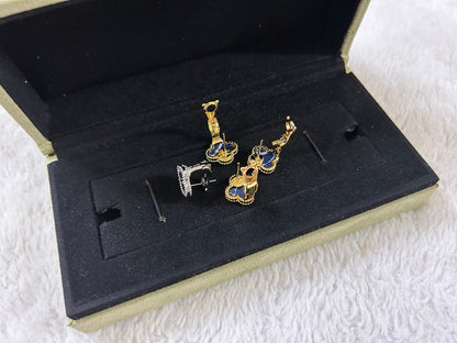 [RAFFINE]CLOVER PIETERSITE MEDIUM STUD EARRINGS