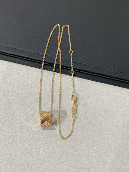 [RAFFINE]LIENS EVIDENCE DIAMOND PAVED NECKLACE