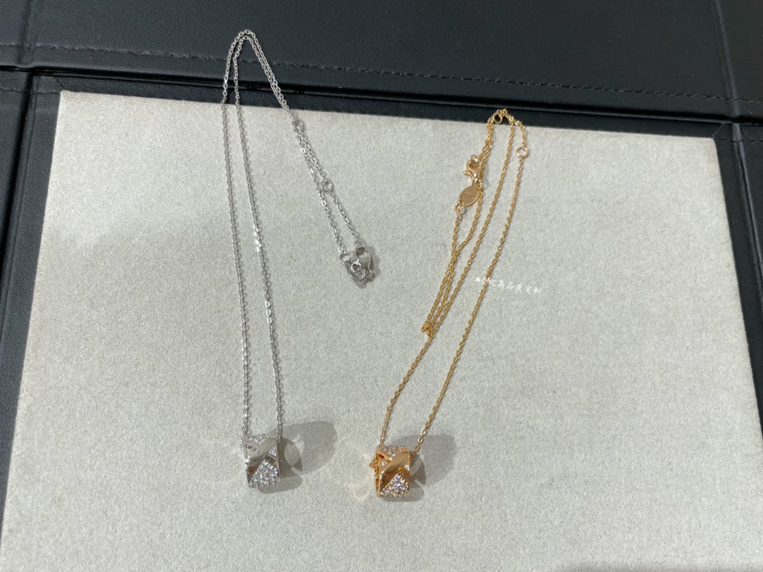 [RAFFINE]LIENS EVIDENCE DIAMOND PAVED NECKLACE