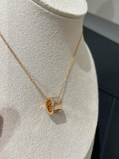 [RAFFINE]LIENS EVIDENCE DIAMOND PAVED NECKLACE
