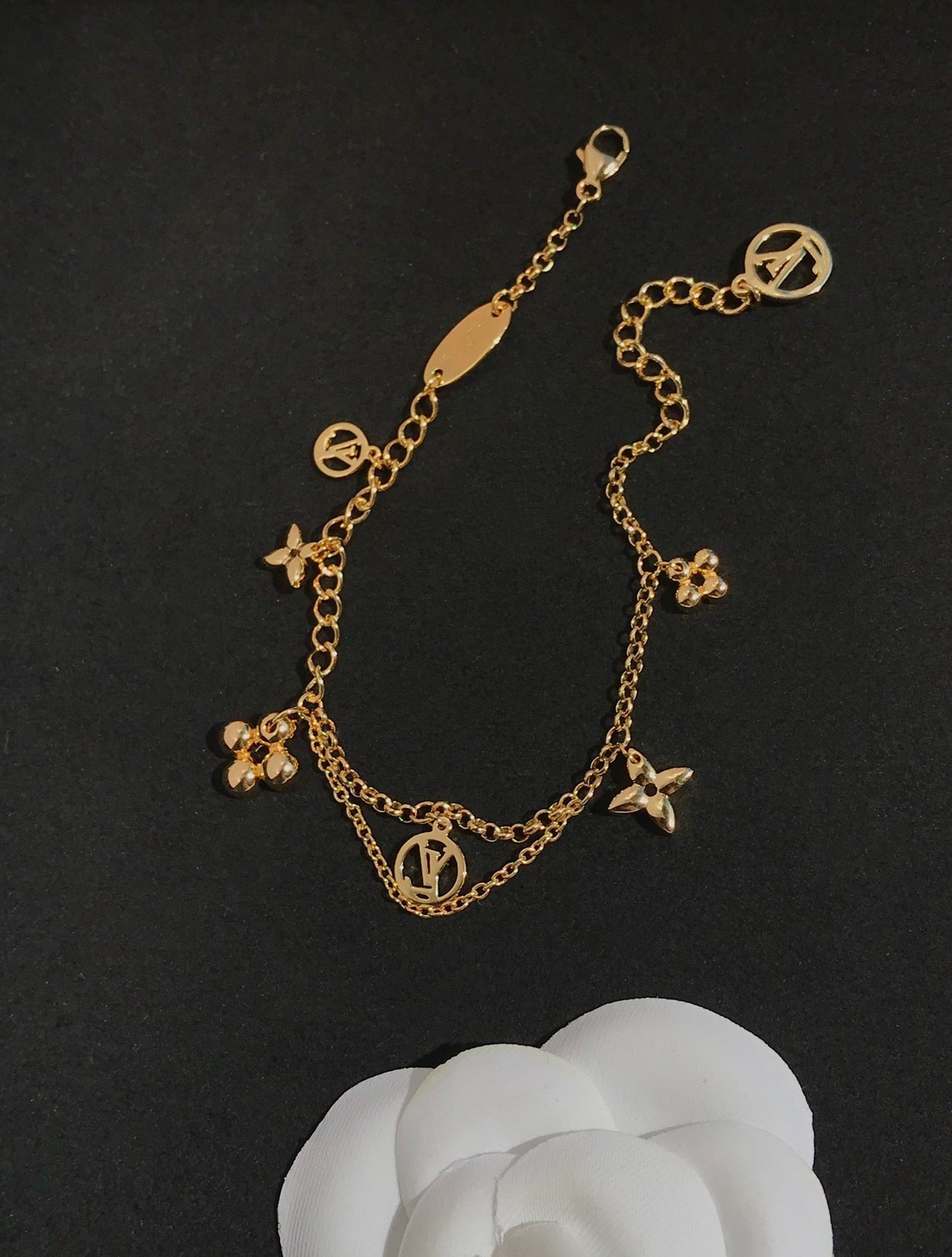 [RAFFINE]BLOOMING PINK GOLD MOP BRACELET