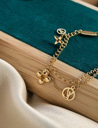 [RAFFINE]BLOOMING PINK GOLD MOP BRACELET