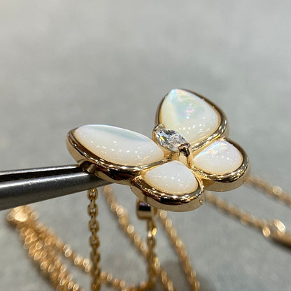 [RAFFINE]BUTTERFLY MOP DIAMOND NECKLACE