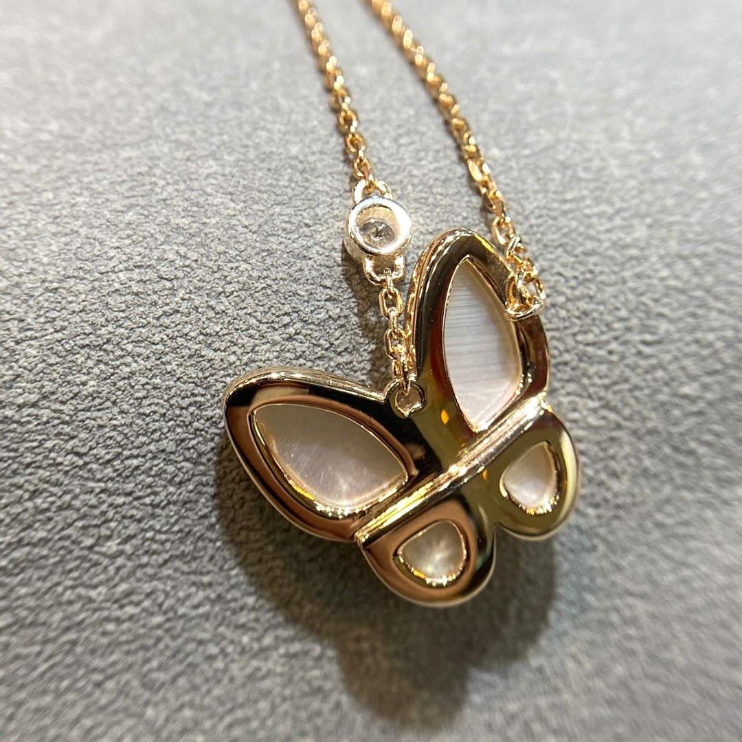 [RAFFINE]BUTTERFLY MOP DIAMOND NECKLACE