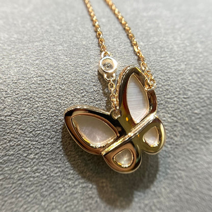 [RAFFINE]BUTTERFLY MOP DIAMOND NECKLACE