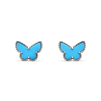 [RAFFINE]BUTTERFLY TURQUOISE EARRINGS SILVER