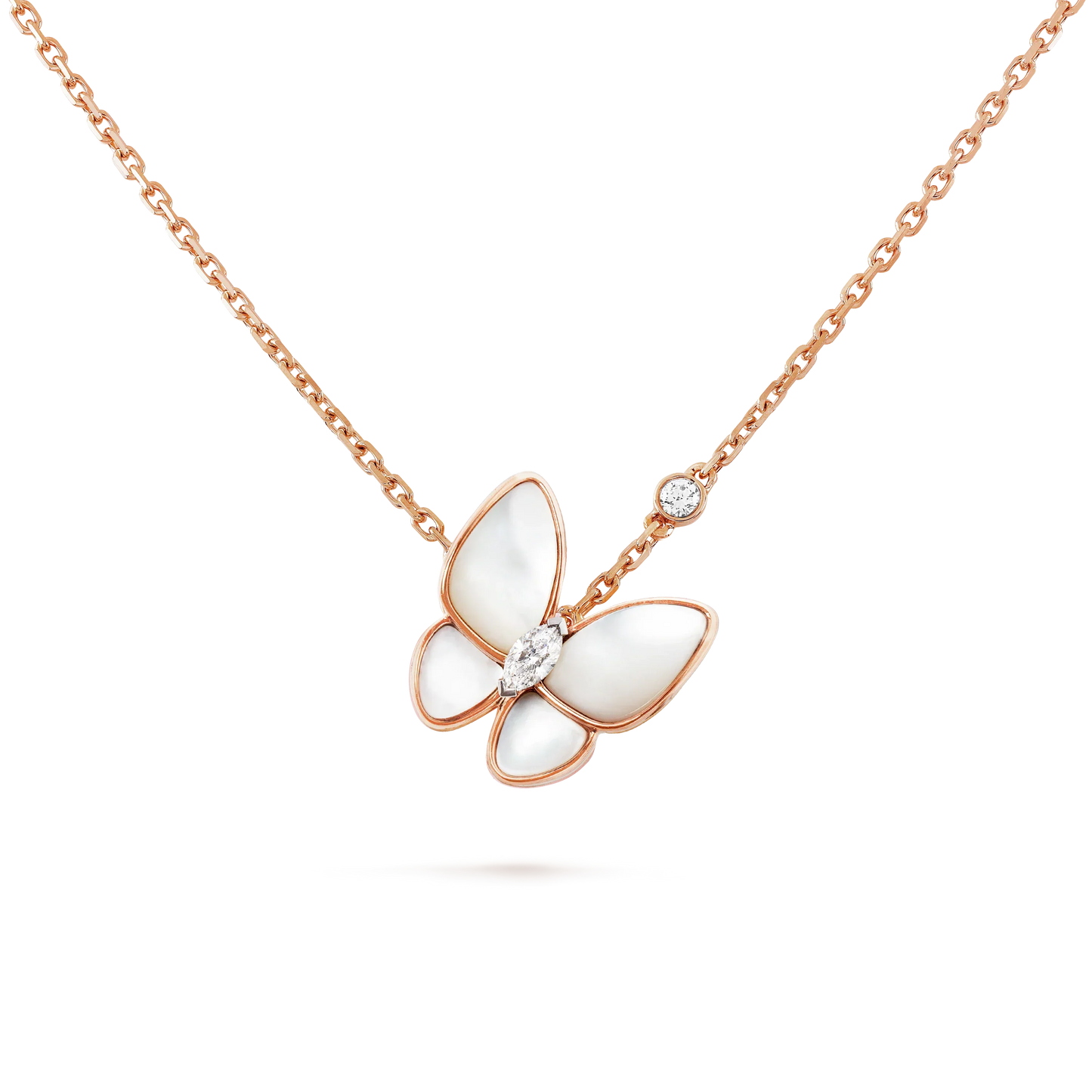 [RAFFINE]BUTTERFLY MOP DIAMOND NECKLACE