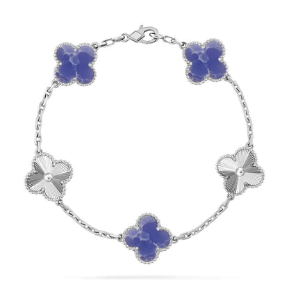 [RAFFINE]CLOVER 5 MOTIF BLUE VEINS BRACELET COLLECTION