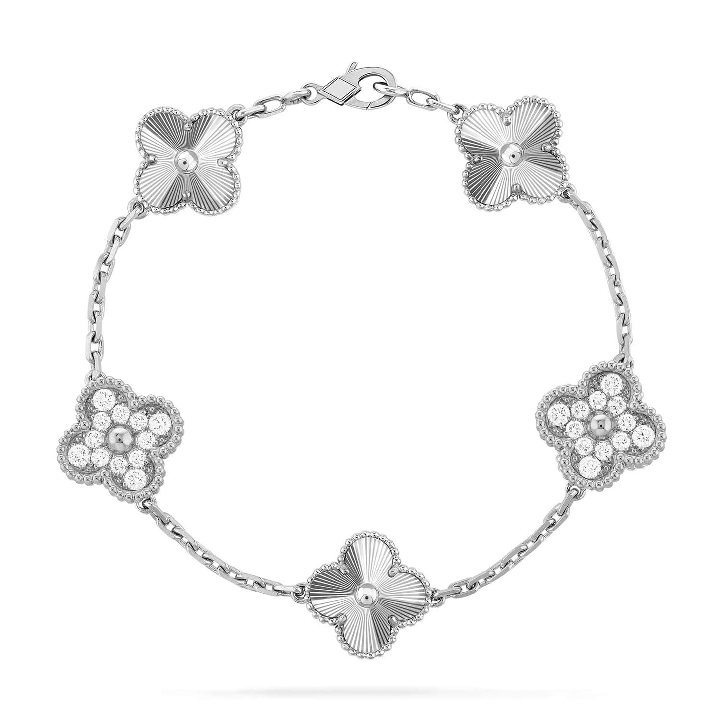 [RAFFINE] CLOVER 5 MOTIF LASER BRACELET COLLECTION