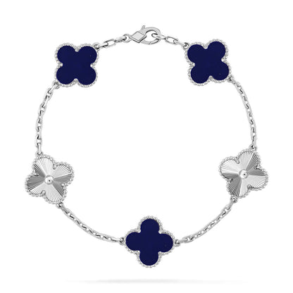[RAFFINE]CLOVER 5 MOTIF LAPIS LAZULI BRACELET COLLECTION