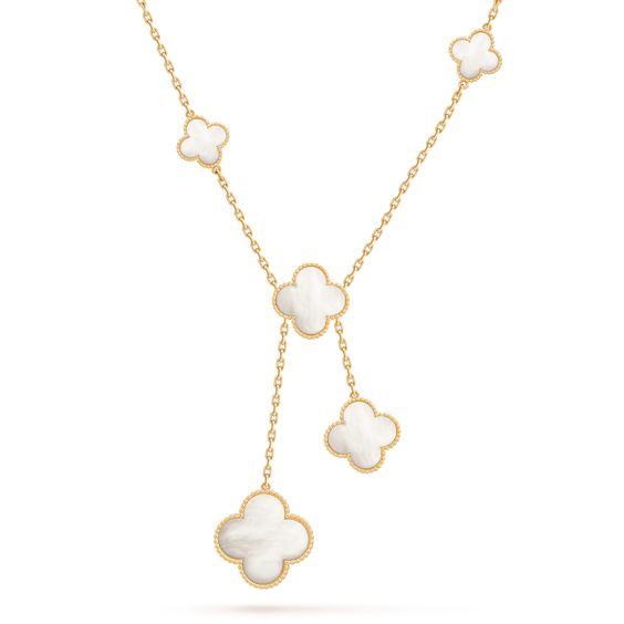 [RAFFINE]CLOVER MOTHER OF PEARL NECKLACE 6 MOTIF