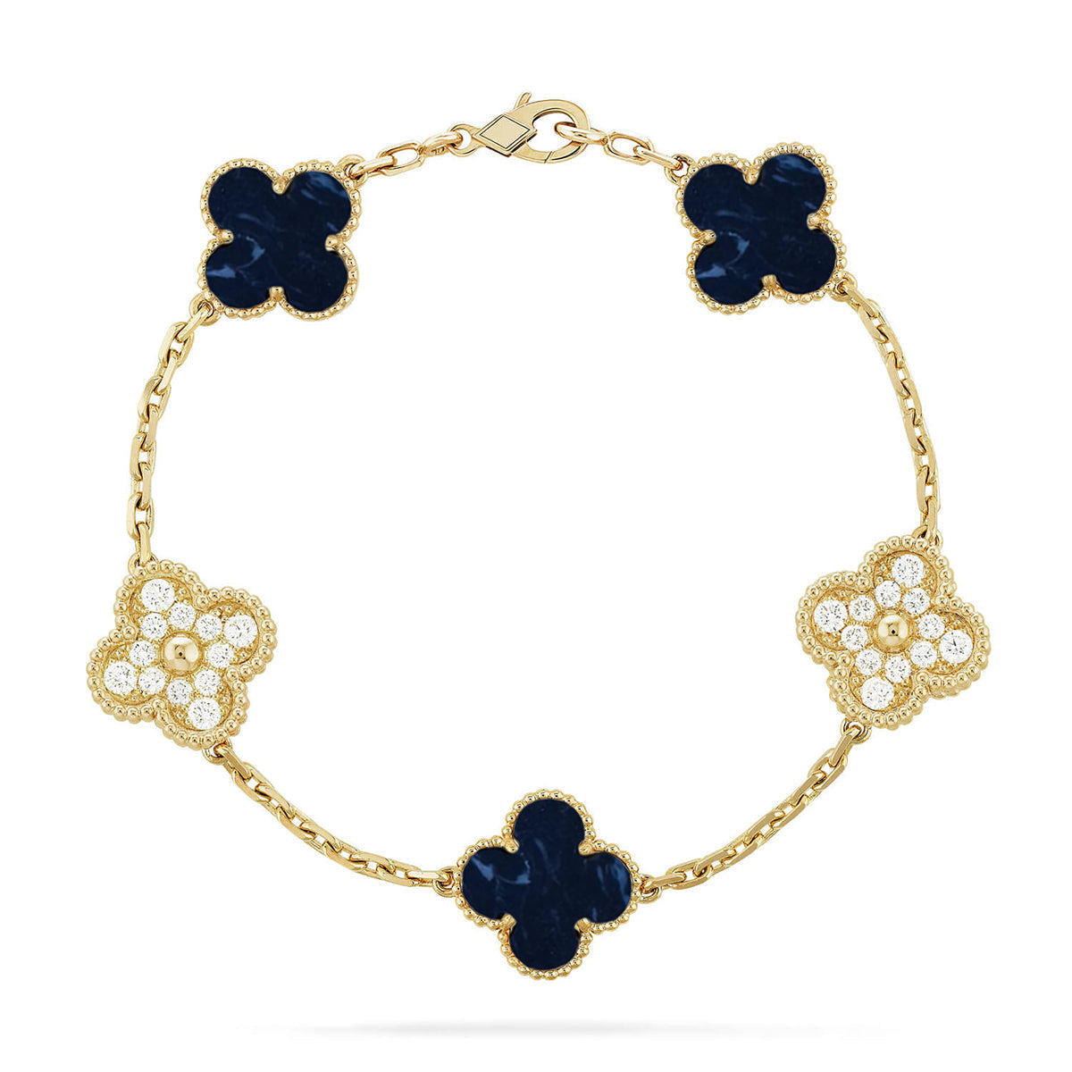 [RAFFINE]CLOVER 5 MOTIF PIETERSITE BRACELET COLLECTION