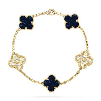 [RAFFINE]CLOVER 5 MOTIF PIETERSITE BRACELET COLLECTION