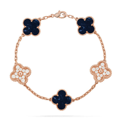 [RAFFINE]CLOVER 5 MOTIF PIETERSITE BRACELET COLLECTION