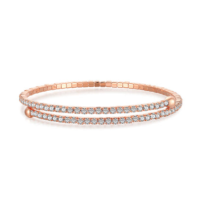[RAFFINE]Row of Diamonds Round Fashion Bracelet