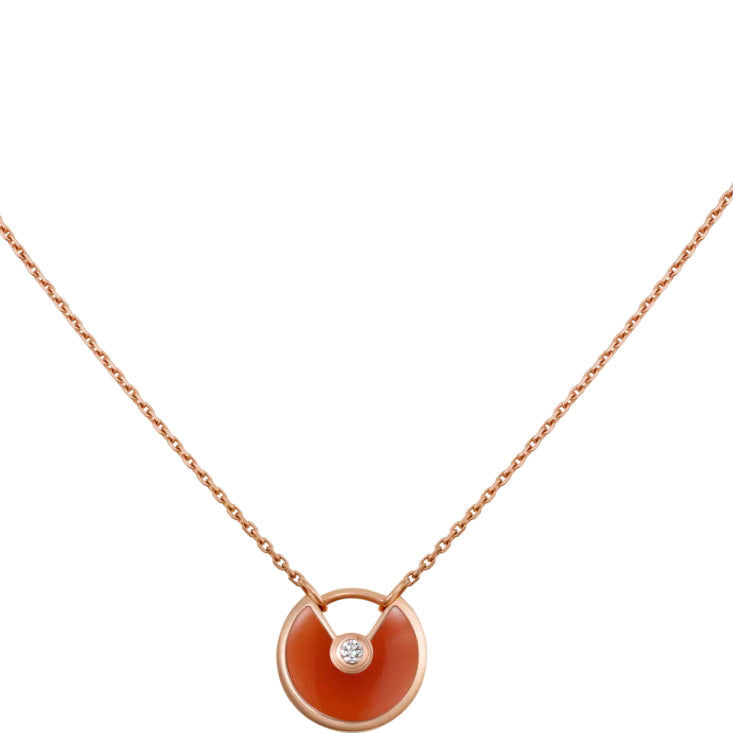 [RAFFINE]AMULETTE GOLD CARNELIAN ONYX NECKLACE