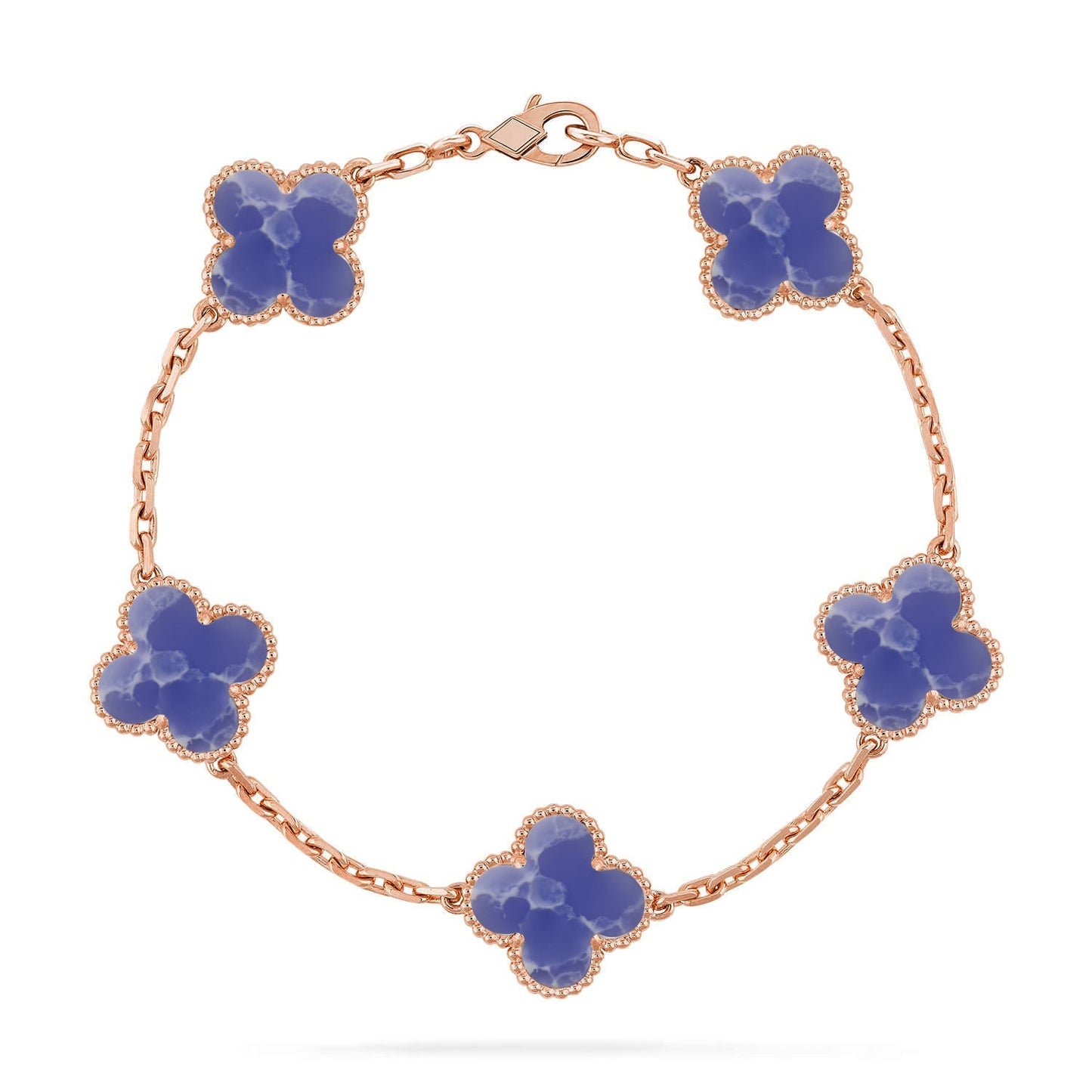[RAFFINE]CLOVER 5 MOTIF BLUE VEINS BRACELET COLLECTION