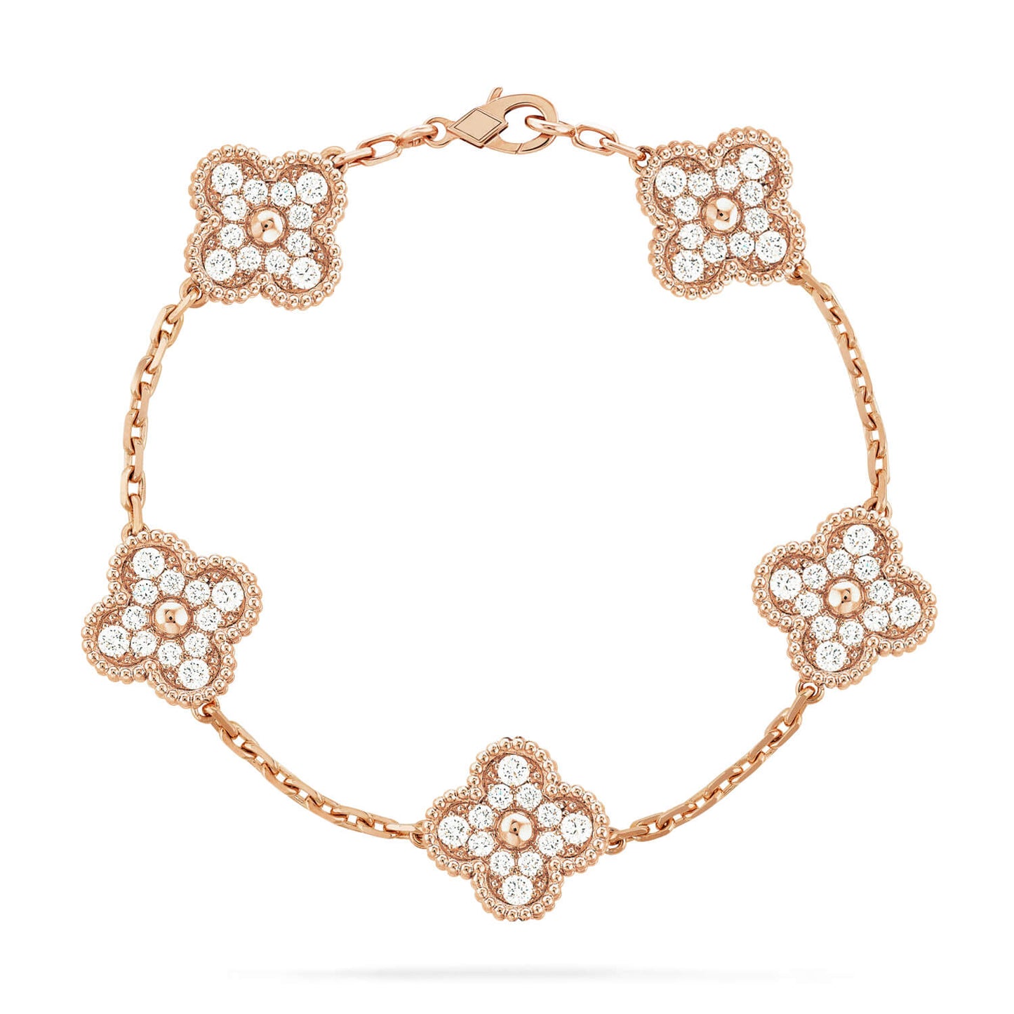 [RAFFINE] CLOVER 5 MOTIF FULL DIAMOND BRACELET COLLECTION