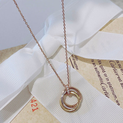 [RAFFINE]TRINITY NECKLACE GOLD  DIAMONDS