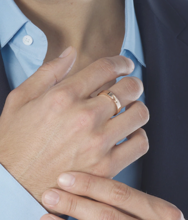 [RAFFINE]ALLIANCE LIENS VIDENCE DIAMOND 4MM RING