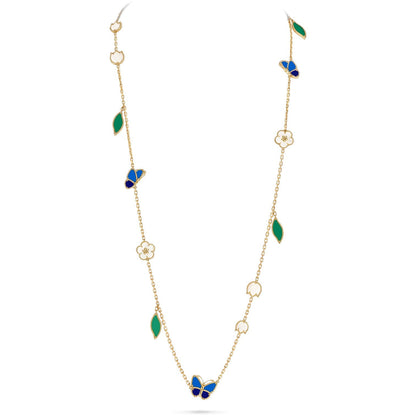 [RAFFINE]LUCKY SPRING BUTTERFLY 15 FLOWER NECKLACE