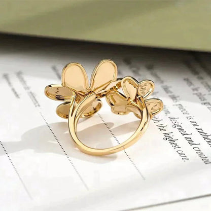 [RAFFINE]CLOVER COMOS GOLD DIAMOND RING