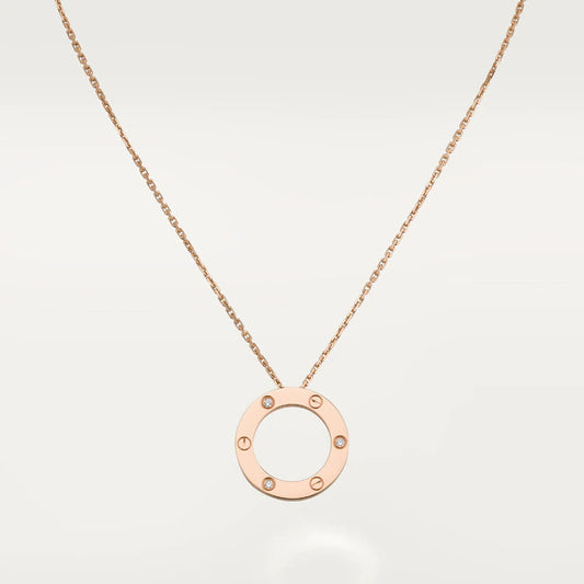 [RAFFINE]LOVE NECKLACE 16MM 3 DIAMONDS