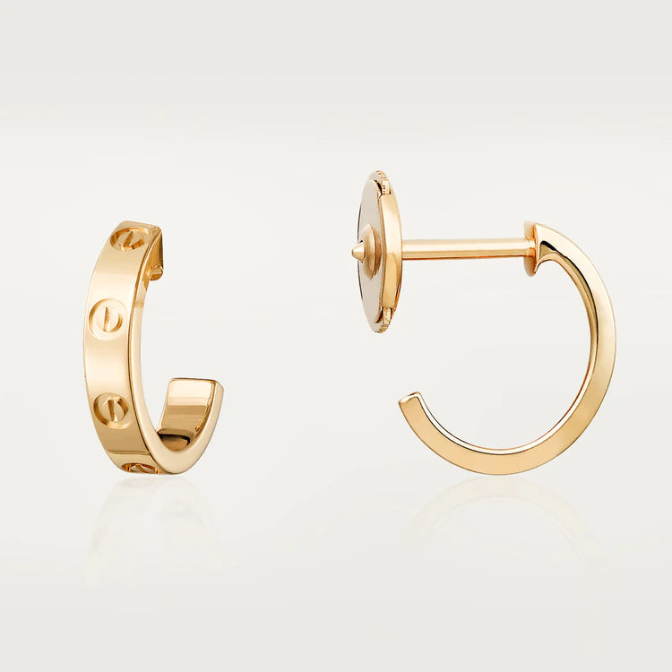 [RAFFINE]LOVE EARRINGS 2.65MM PINK GOLD