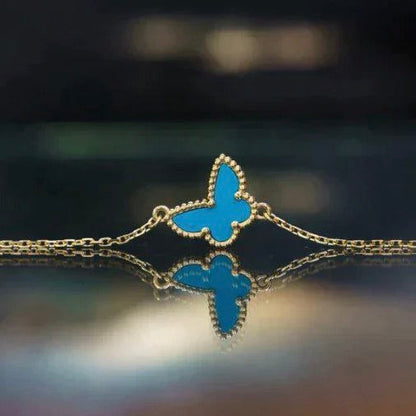 [RAFFINE]BUTTERFLY TURQUOISE BUTTERFLY BRACELET