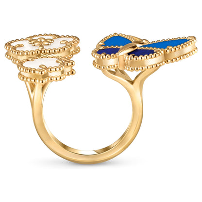 [RAFFINE]LUCKY SPRING BUTTERFLY OPEN-FACE RINGS