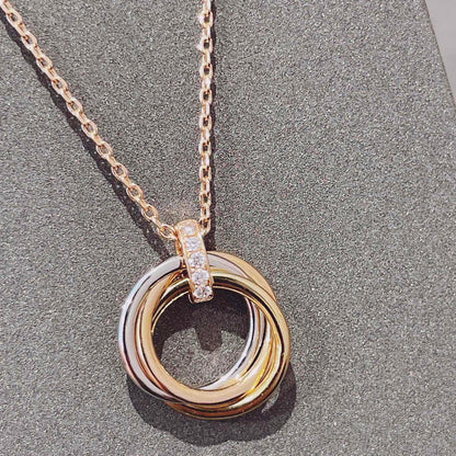 [RAFFINE]TRINITY NECKLACE GOLD  DIAMONDS