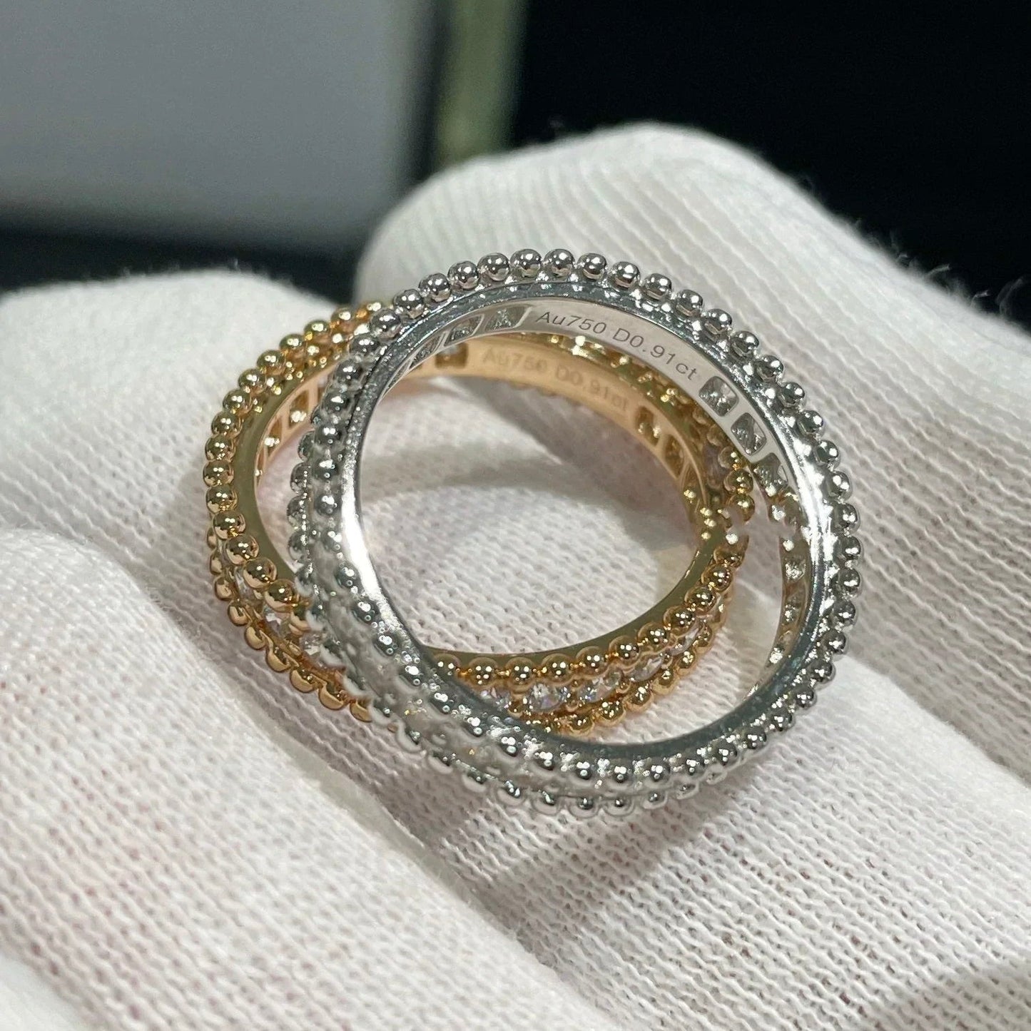 [RAFFINE]PERLEE DIAMOND ROSE GOLD RING