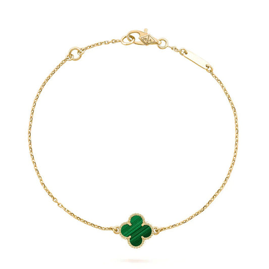 [RAFFINE]CLOVER BRACELET MALACHITE 1 MOTIF